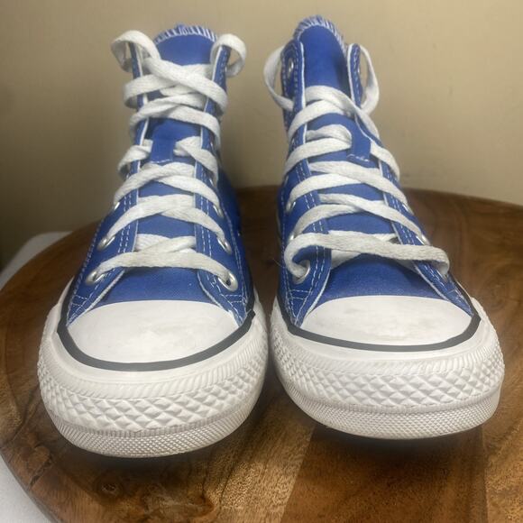 Converse Chuck Taylor All Star Womens Blue And White Size 7.5 High Top Shoes - Picture 6 of 12